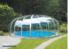 Vöroka Schwimmbad Überdachung RUNDHALLE 4 mm Klarglas