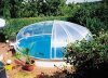 Vöroka Schwimmbad Überdachung RUNDHALLE 4 mm Klarglas