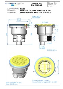 Astral Bodenablauf Ø 245 mm für Fertigbecken