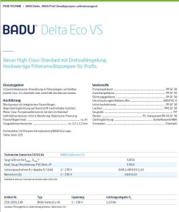 Speck Filterpumpe BADU Delta Eco VS