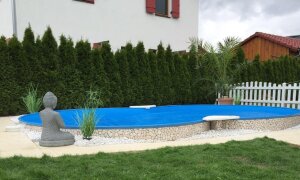 MTH Schwimmbadfolie Achtformbecken blau Höhe 1,20m Folienstärke 0,6mm