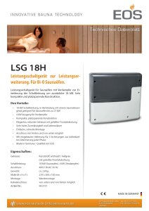 EOS Leistungsschaltgerät LSG 18 H für Sauna mit...
