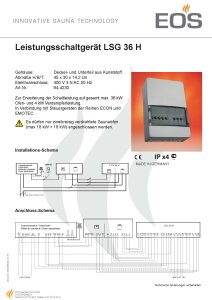 EOS Leistungsschaltgerät LSG 36 H für Sauna mit...