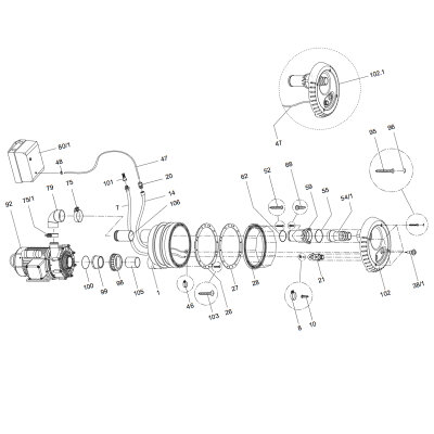 Speck Düsengehäuse für Badu Jet Smart 1,6 KW POS.102