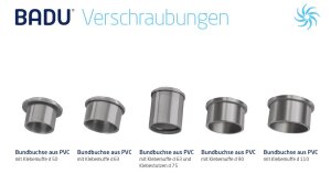Speck Verschraubung für BADU® 21-80/.. mit Rp 2¾  Innengewinde x 110 mm Klebemuffe