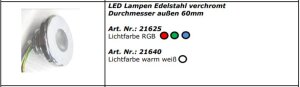 WDT Einbaulampe LED-warm weiß IP65