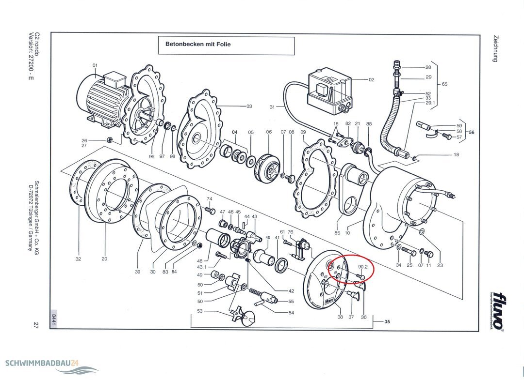 Fluvo Schmalenberger Gleitringdichtung D=25 für Pumpen Typ WK / SMK - Pos. 04