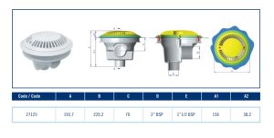 Astralpool ABS Bodenablauf Antiwirbel Deckel Ø 200...