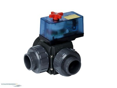 Praher S 4 3-Wege Kugelhahn 230 Volt AC Ø 50 mm elektrischem Stellmotor 230V