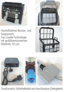 Aktion Poolroboter POWER 4.0 Plus Wand- und Bodenreinigung zusätzlich seitlichen Active-Bürsten