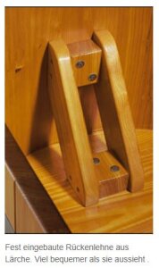 Holzbadewanne rund Lärche Ø 82 cm