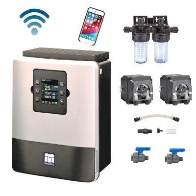 Meranus Station ph RX Dosieranlage inkl. Poolsteuerung optional WiFi Modul mit Fernwartung