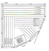 Saunatop Blockbohlensauna Brillant 58 mm Kassettenbauweise 5-Eck