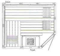 Saunatop Blockbohlensauna Brillant 58 mm Kassettenbauweise 5-Eck