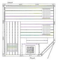 Saunatop Blockbohlensauna Brillant 58 mm Kassettenbauweise 5-Eck