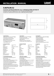 Wibre RGB-W-Controller 12V-DC, 1-150W DMX in/out...