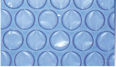 Meranus Solarplane Maßanfertigung 400 µm hellblau rund oval achtform