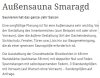 Saunatop Außensauna Smaragd 58 mm