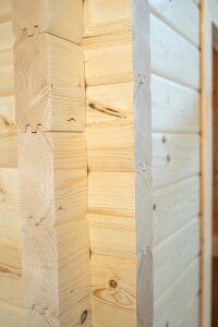 Saunatop Außensauna Achat Glasfront mit Pultdach 68 mm