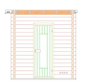 Saunatop Außensauna Achat mit Pultdach 68 mm