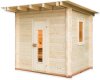 Saunatop Außensauna Achat mit Pultdach 68 mm