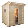 Saunatop Außensauna Achat mit Pultdach 68 mm