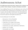 Saunatop Außensauna Achat mit Pultdach 68 mm
