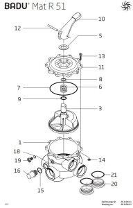 Speck Oberteil für Badumat R51 Mehrwegeventil 2 Zoll