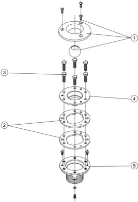 Astral Wand Inlet für EINLAUFDÜSE 1"1/2 INOX Teil Nr. 5