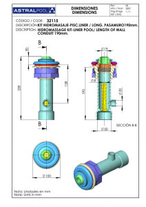 Hydromassagedüse-Kit für Fertigbecken mit Folie 190 mm
