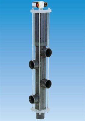 Besgo Rückspülventil 5/2-Wege-Stangenventil PVC DN 50 / d 63 Stichmaß 140 mm