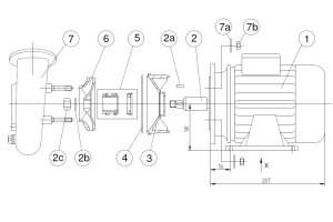 Fitstar Motor für Pumpe FB 65 2,6 kW DS mit Steckwelle