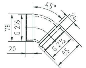 Fitstar Winkelsatz 45° G2½ IG x G2½ AG...