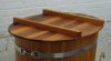 UV beständiger Red Cedar Holzbottich Deckel 135 cm x 73 cm Lasuranstrich außen