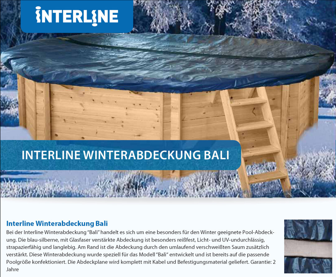 Interline Winter Abdeckplane für Bali Holzpools Achteck d 655 cm
