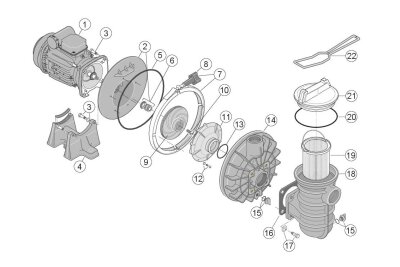 Sta-Rite Ersatzteil Impeller für 5P2R Pumpen 0,55 kWMono Phase