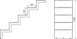 REKU Polyestertreppe Eleganz 60 U lang