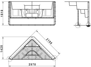 REKU Ecktreppe Ravenna 2,10m