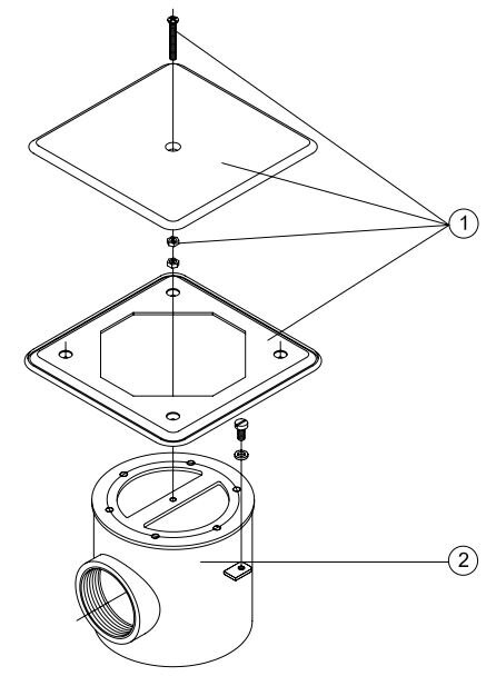 Rechteckiger Antiwirbeldeckel Satz V4A für 00269