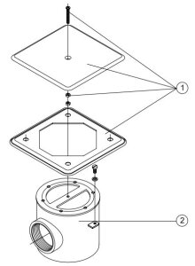 Rechteckiger Antiwirbeldeckel Satz V4A für 00269