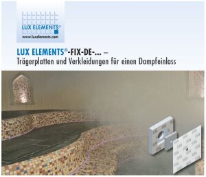 LUX ELEMENTS®-CONCEPT Dampfeinlass FIX-DE-TI 110 Trägerplatte 260 x 260 x 8 mm