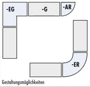 Lux Elements Dampfbadbank CONCEPT-BA-SOFT-G  Bankform Soft gerade