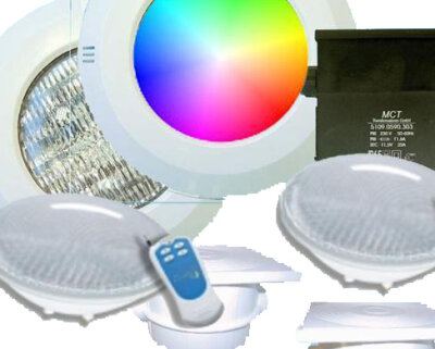 Beleuchtungsset LED RGB Lichtset 2 12 V Unterwasserscheinwerfer inkl. Fernbedienung