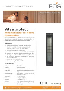 EOS Vitae Protect Compact Infrarotwärmestrahler verkürzte Bauform