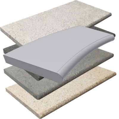 Beckenrandstein Naturstein Kiruna Radienstein