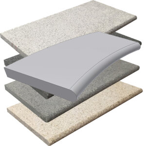 Beckenrandstein Naturstein Kiruna Radienstein