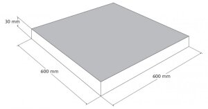 Natura Terrassen Platte 600x600x30 mm Diamond Grey