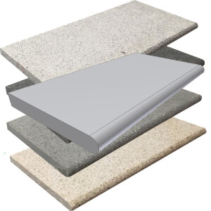 Beckenrandstein Naturstein Kiruna Gerade 600x300x30 mm...