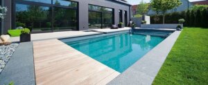 Beckenrandstein Naturstein Kiruna Gerade 600x300x30 mm Granit Mountain Grey