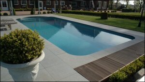 Aktion Beckenrandstein Naturstein Kiruna Rechteckiges Komplettset